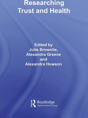 cover image of Researching Trust and Health